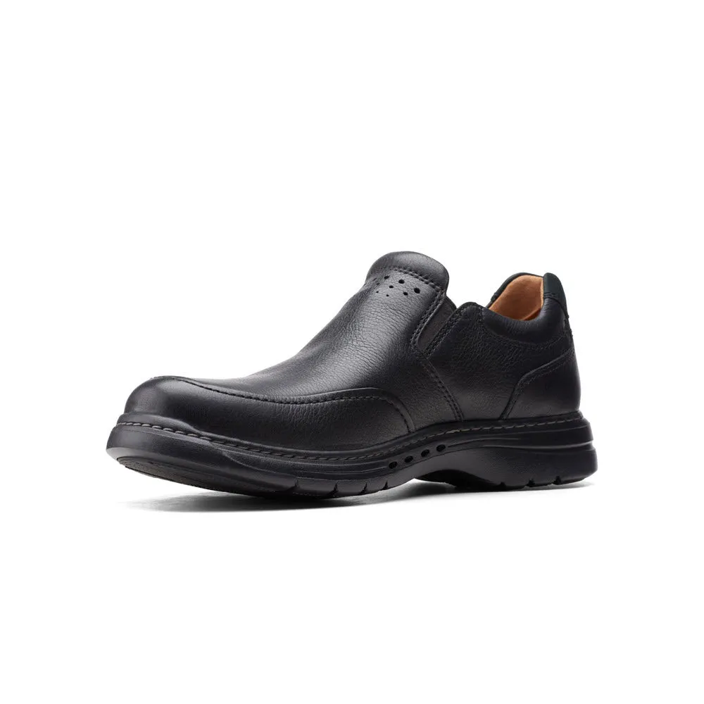 CLARKS UN BRAWLEY STEP SLIP ON BLACK - MENS