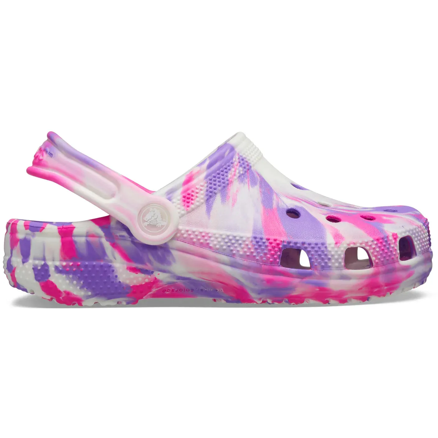 Classic Glow Marbled Clog Kids - pink crush/multi