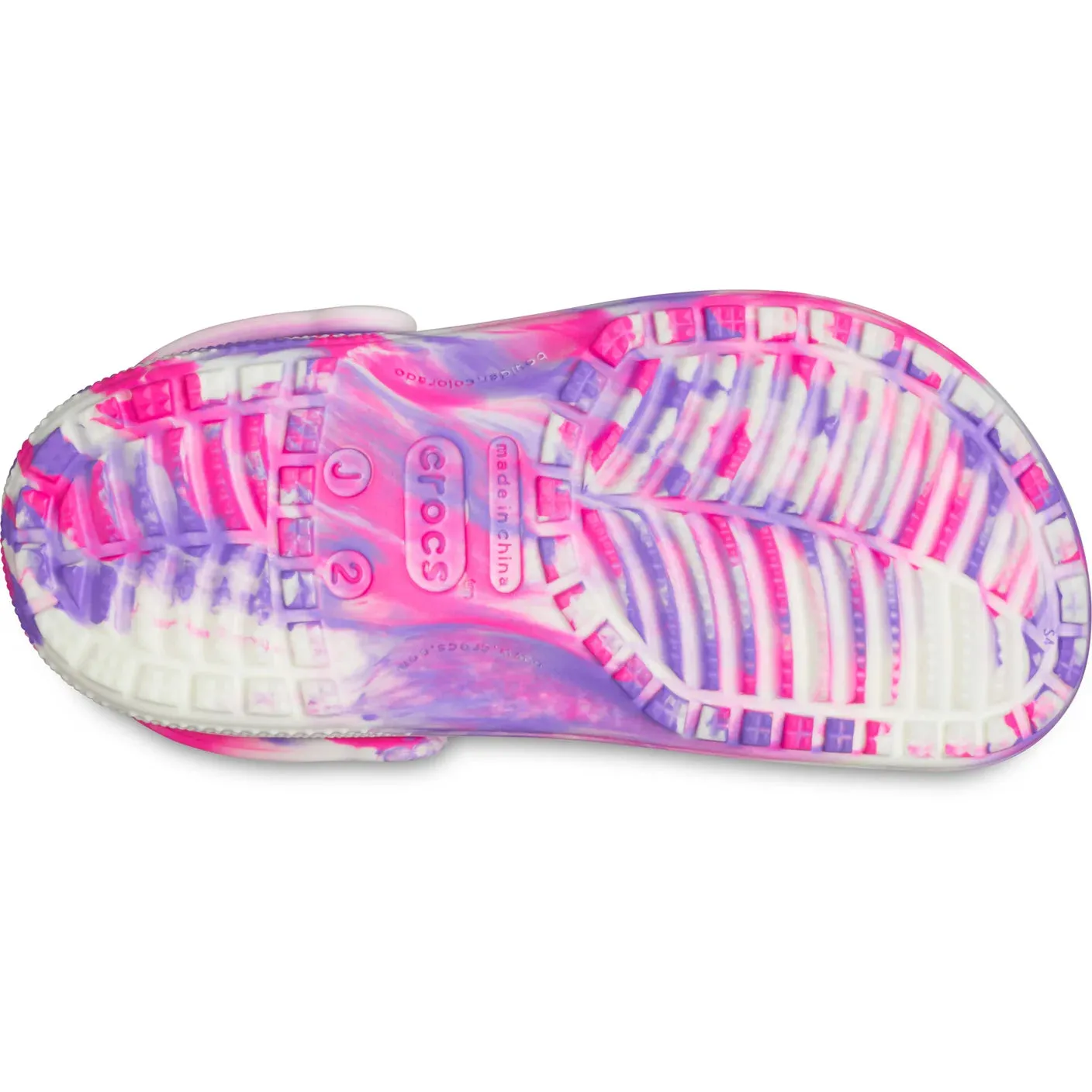 Classic Glow Marbled Clog Kids - pink crush/multi