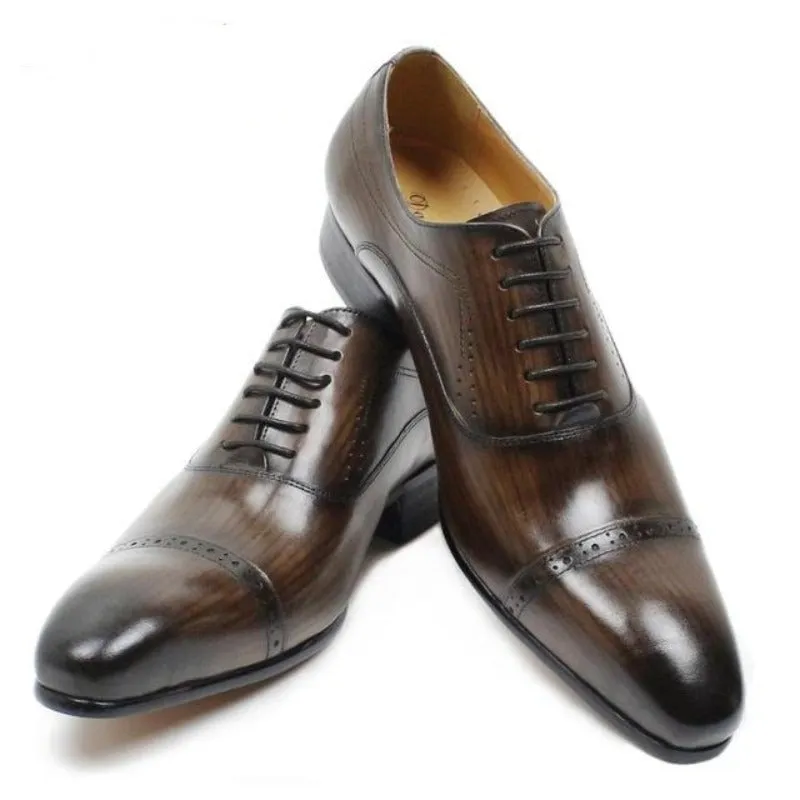 Classic Men's Oxford Lace Up Leather Shoes