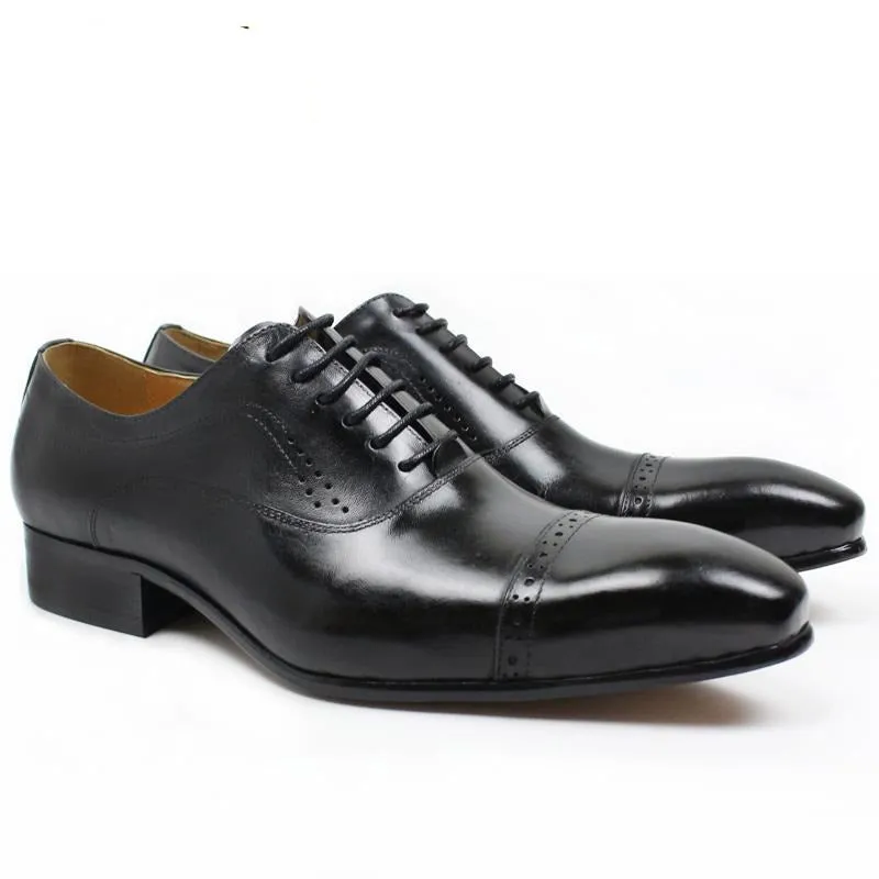 Classic Men's Oxford Lace Up Leather Shoes