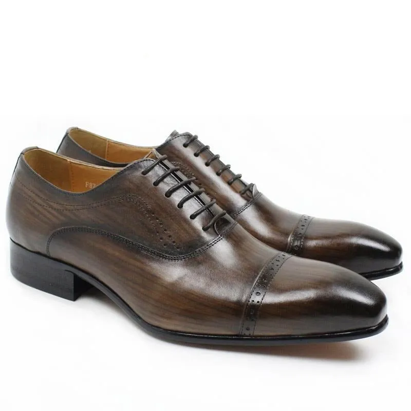 Classic Men's Oxford Lace Up Leather Shoes