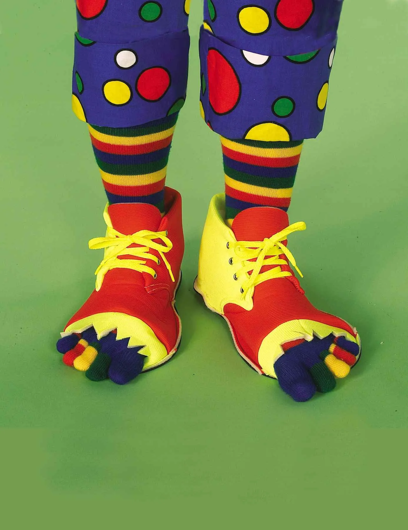 Clown Shoes & Toe Sock Set