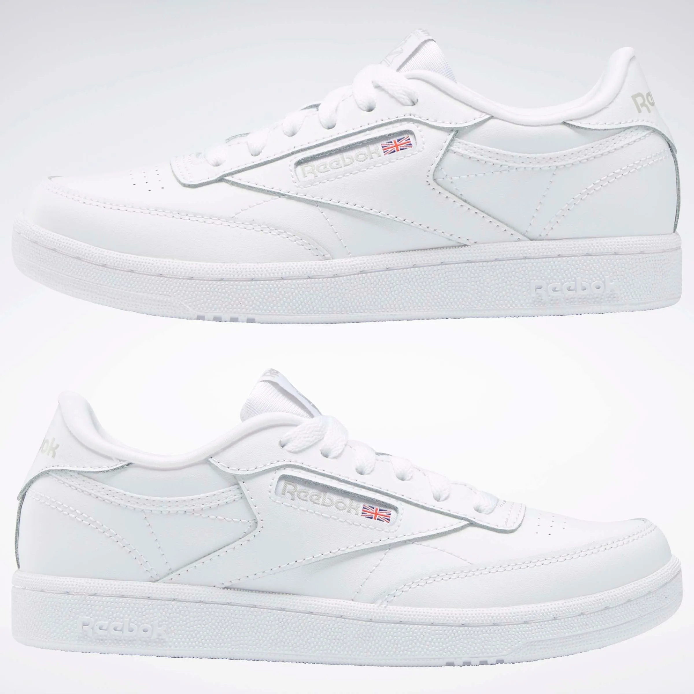 Club C Shoes - Grade School White/Sheer Grey-Int