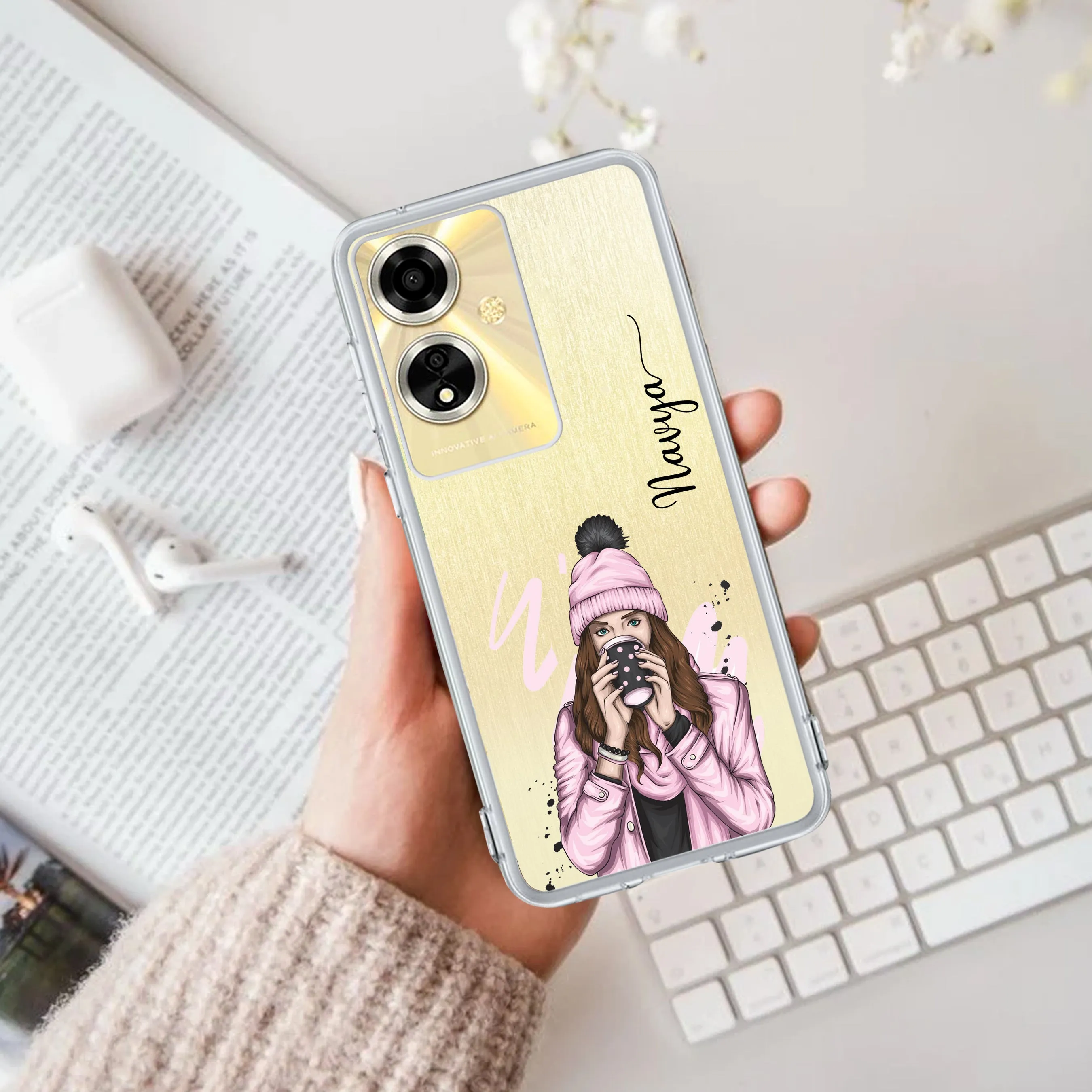 Coffee Time Customize Transparent Silicon Case For Oppo