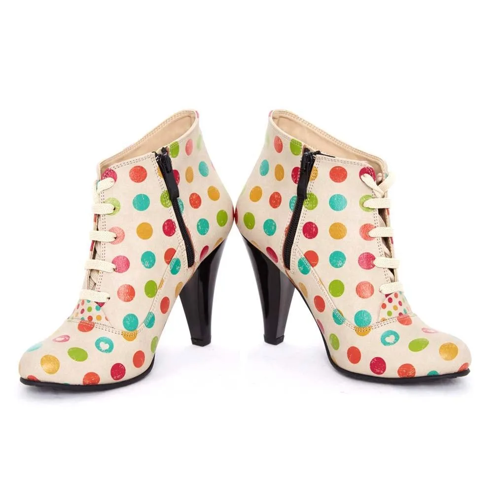 Colored Dots Ankle Boots BT301