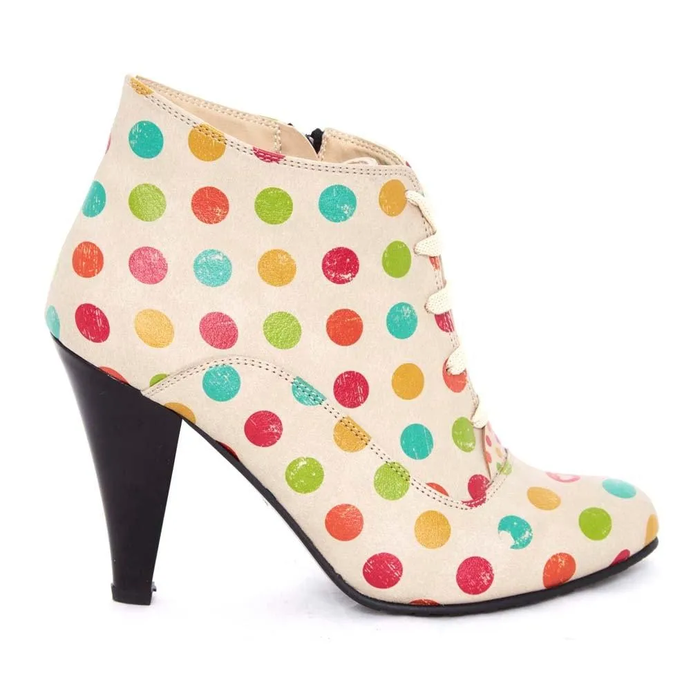 Colored Dots Ankle Boots BT301