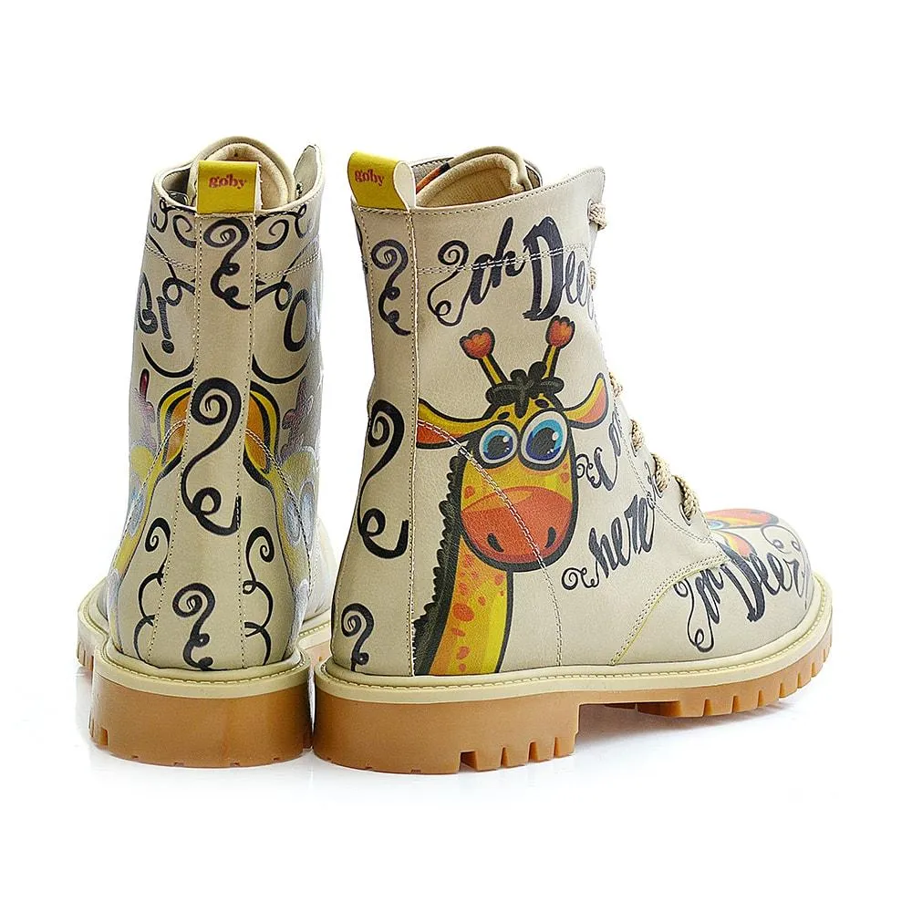 Confused Giraffe Long Boots TMB1029