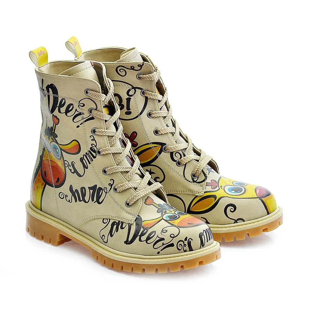 Confused Giraffe Long Boots TMB1029