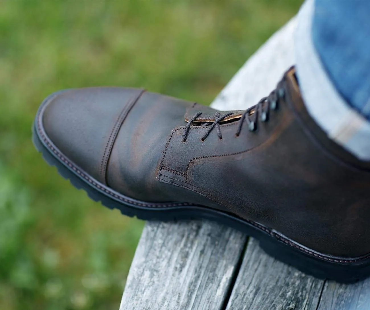 Coniston Dark Brown Rough-Out Suede (Cleated Sole)