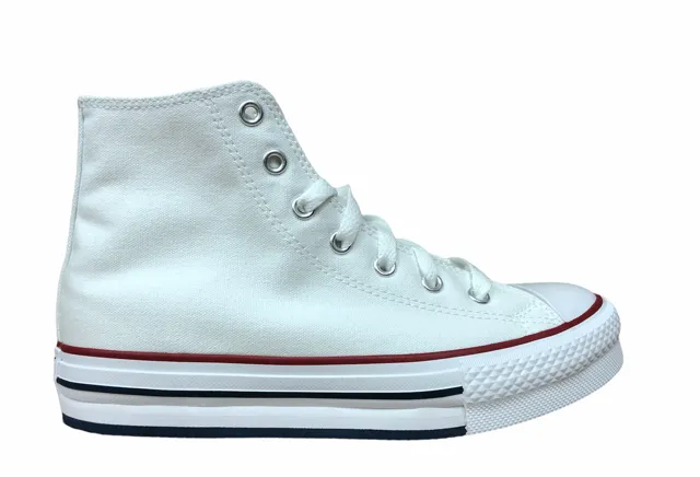 Converse scarpa sneakers da ragazza Ctas Eva Lift Hi 671108C bianco