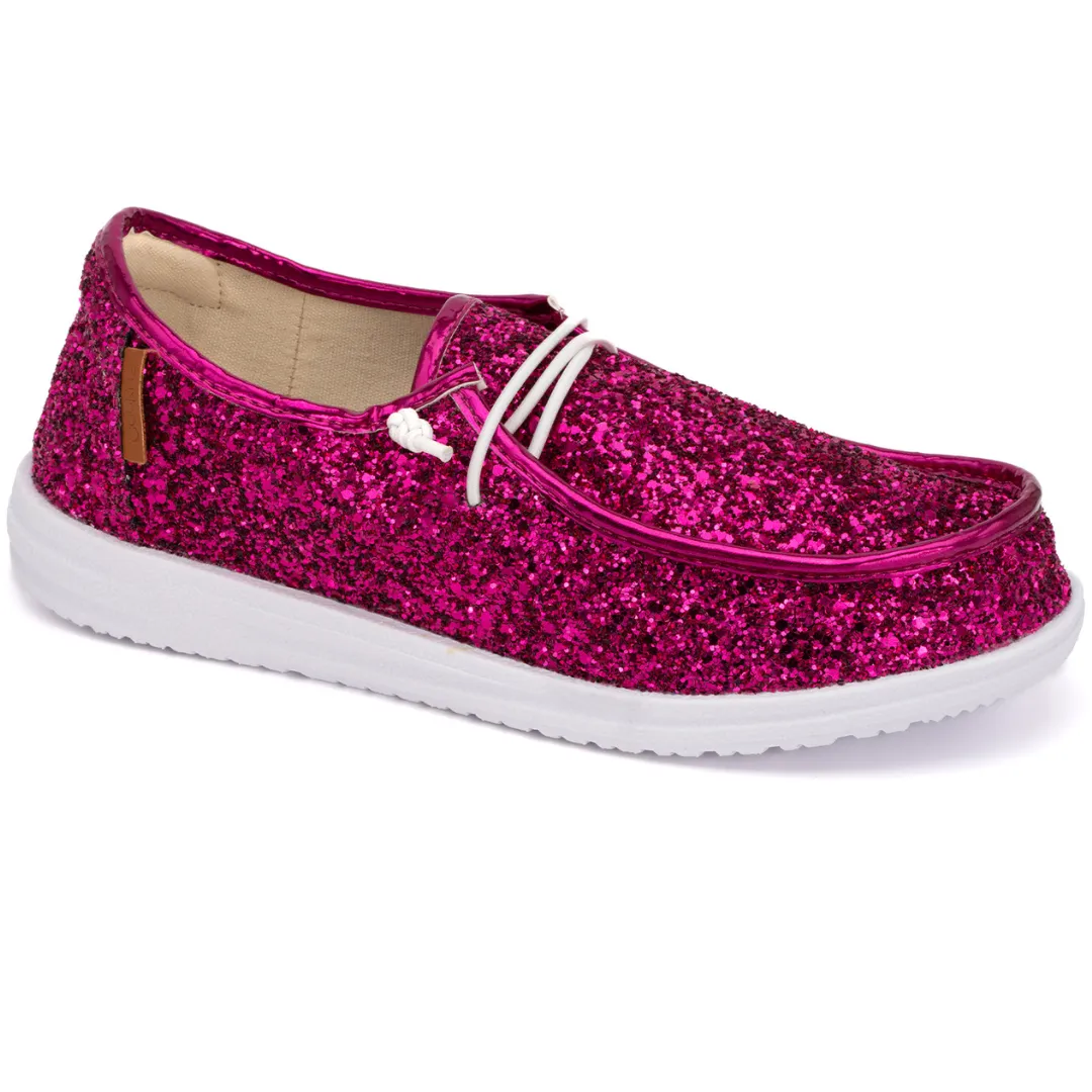 Corkys "Kayak"Slip On (Fuchsia Glitter)