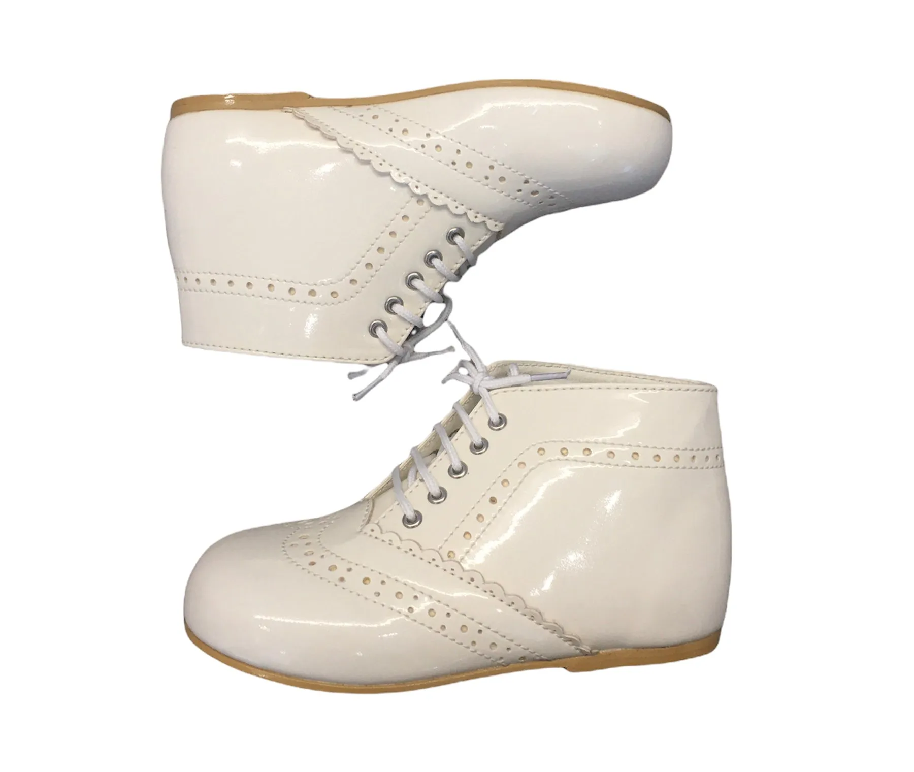 Cream Spanish ankle boots