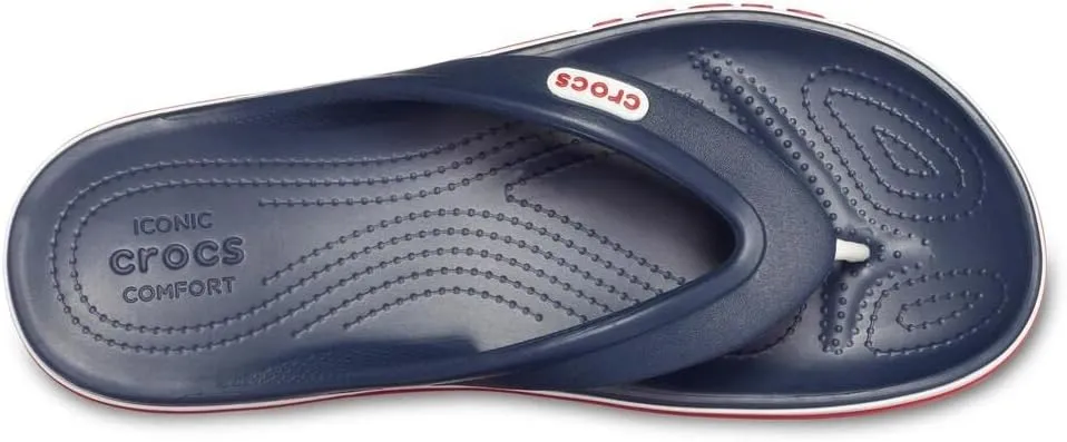 Crocs Bayaband Navy/Pepper Flip Flop - Comfort Shower Shoes M 8 / W 10