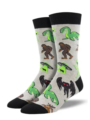 Cryptids (Grey) Men's Crew Sock