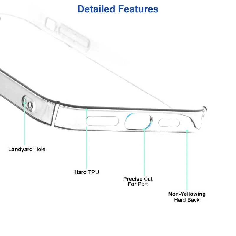 Crystal Clear Hard Back Anti-Yellowing Phone Case For Apple iPhone 12