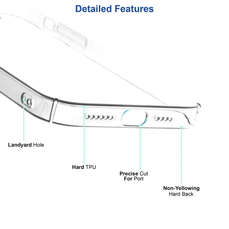 Crystal Clear Hard Back Anti-Yellowing Phone Case For Apple iPhone 13 Pro Max