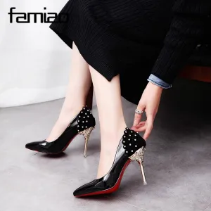 Crystal wedding shoes pumps women shoes red luxury shoes women designers red bottom high heels shoes woman