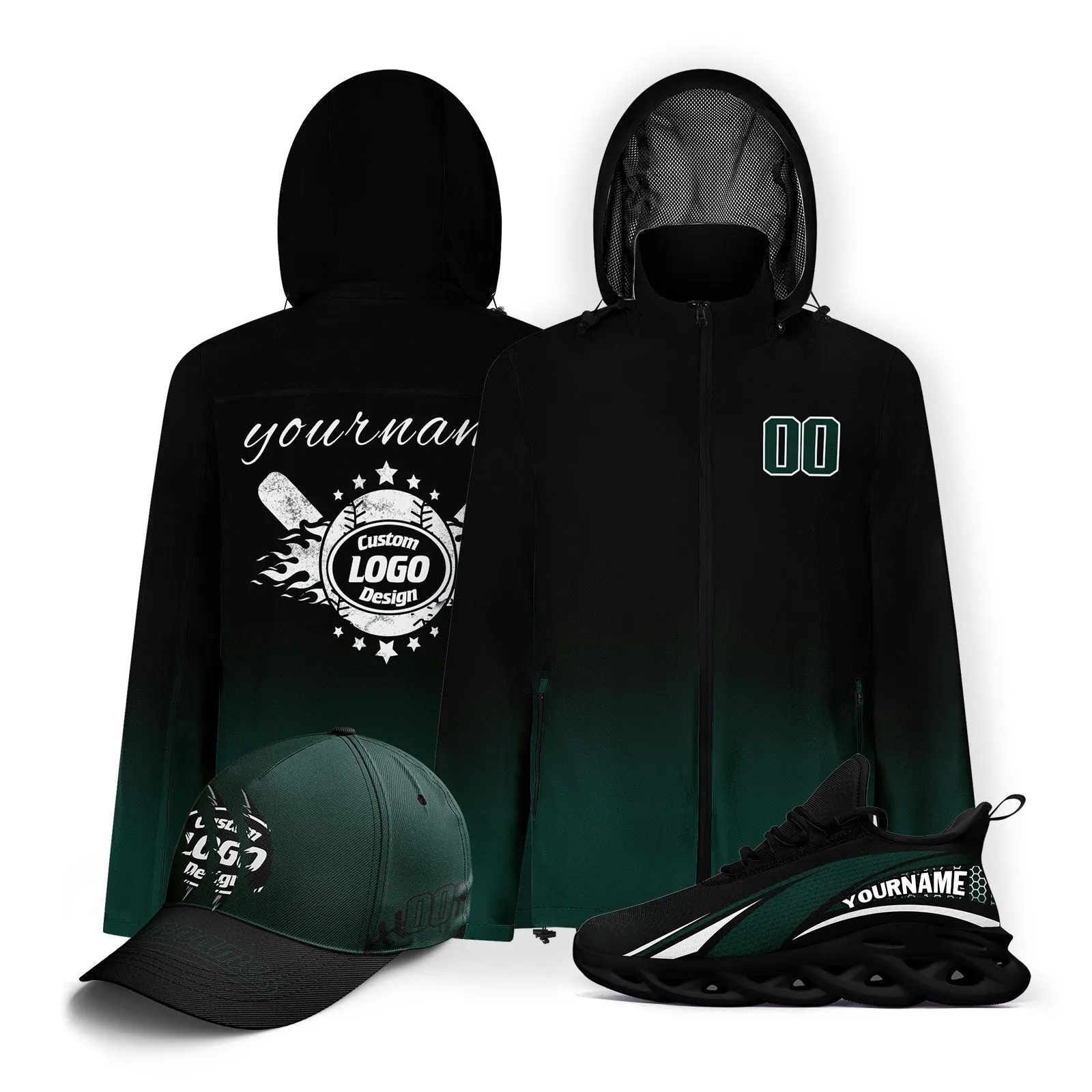 Custom Baseball Outerwear Hat and Shoes Combo Offer Personalized Combo ZH-E025023-2