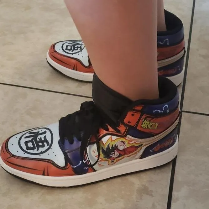 DBZ Goku Classic Sneakers Custom Anime Dragon Ball Shoes