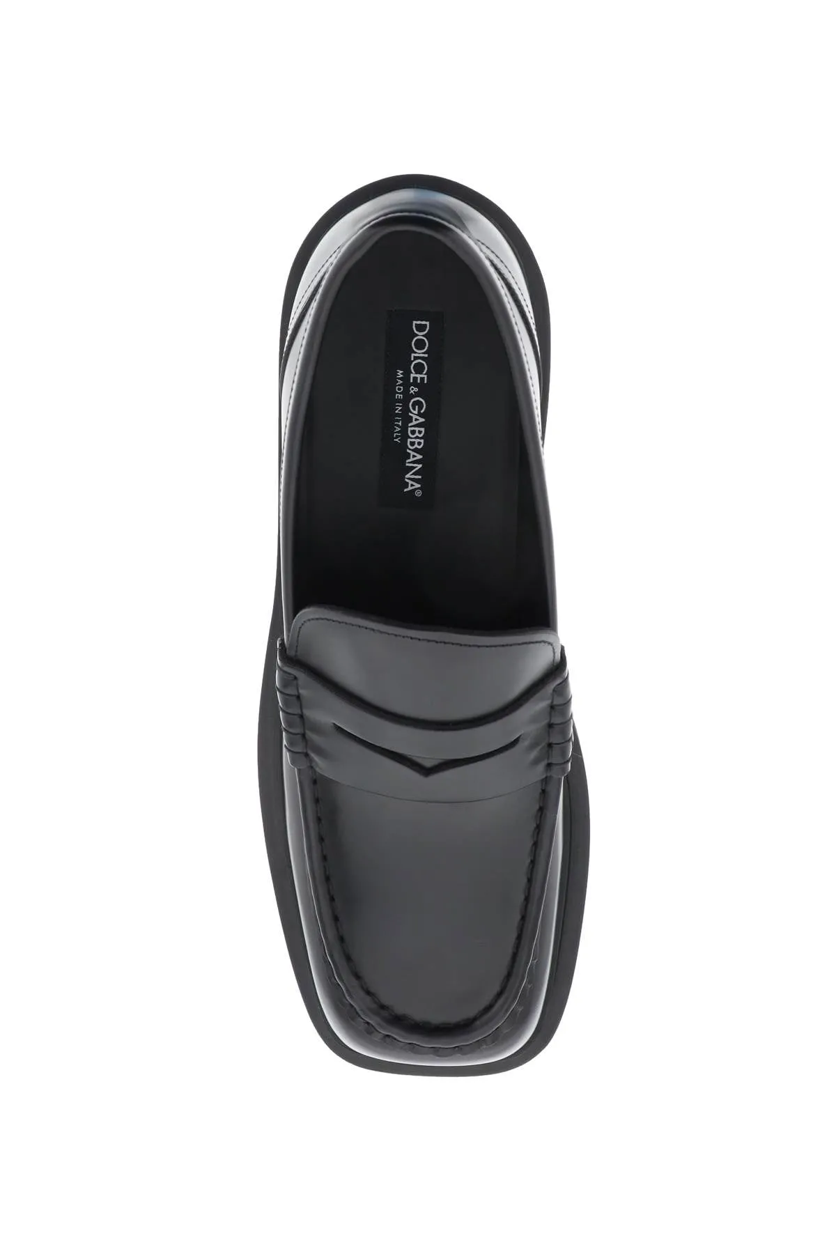 Dolce & gabbana brushed leather loafers