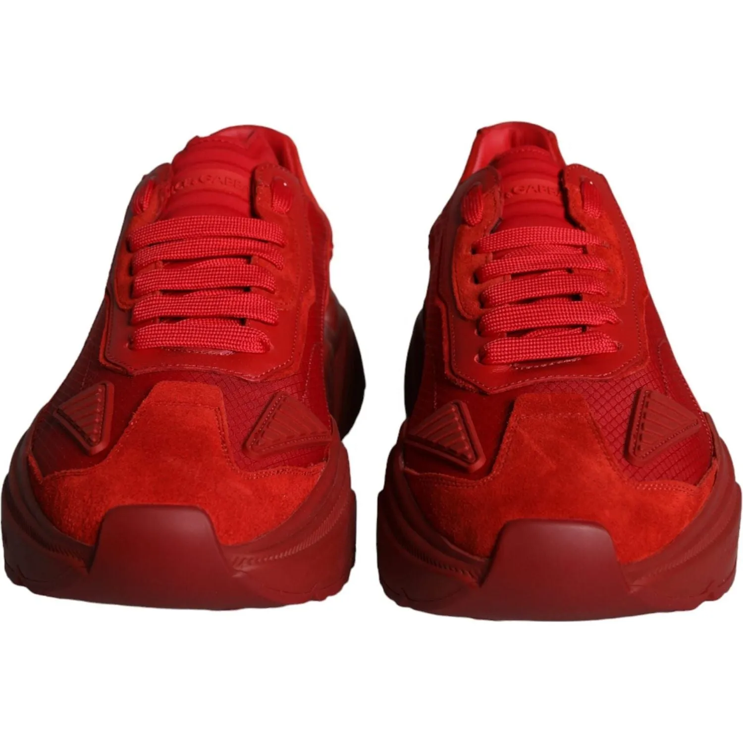 Dolce & Gabbana Red Leather Daymaster Low Top Sneakers Shoes