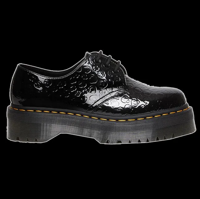 Dr Martens -1461 Leopard Emboss Patent Leather Platform Shoes