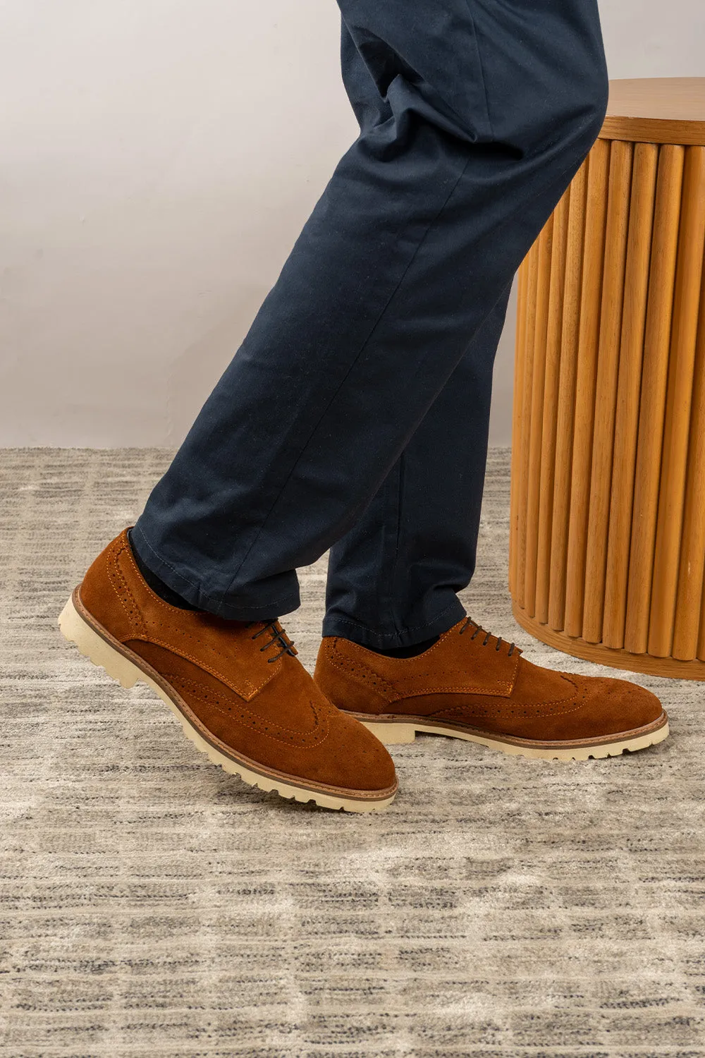 Eli Brown Suede Wide Fit