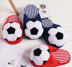 Football Shoes Women's Soft Short Furry Plush Home Floor Slipper