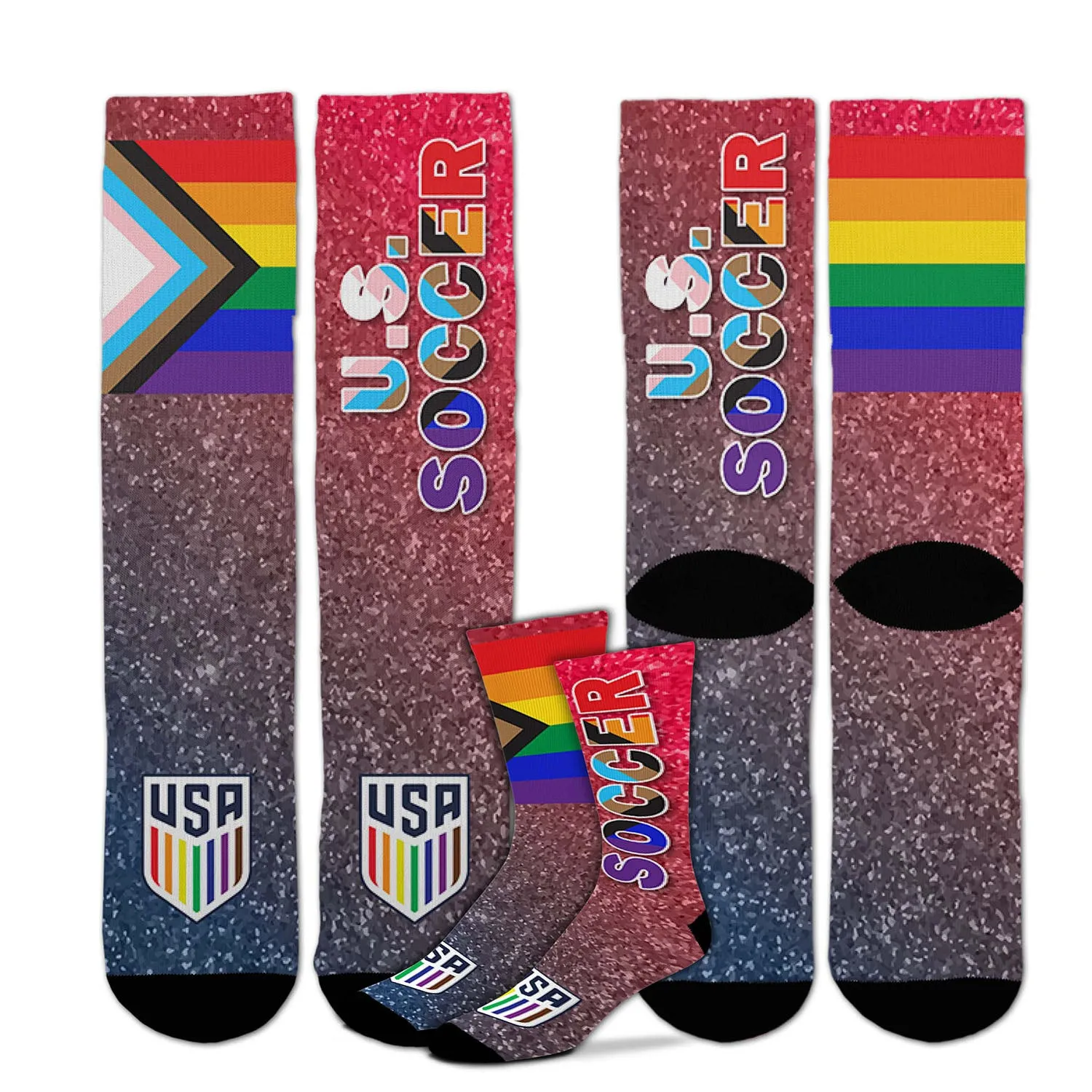 For Bare Feet USMNT Pride Confetti Socks