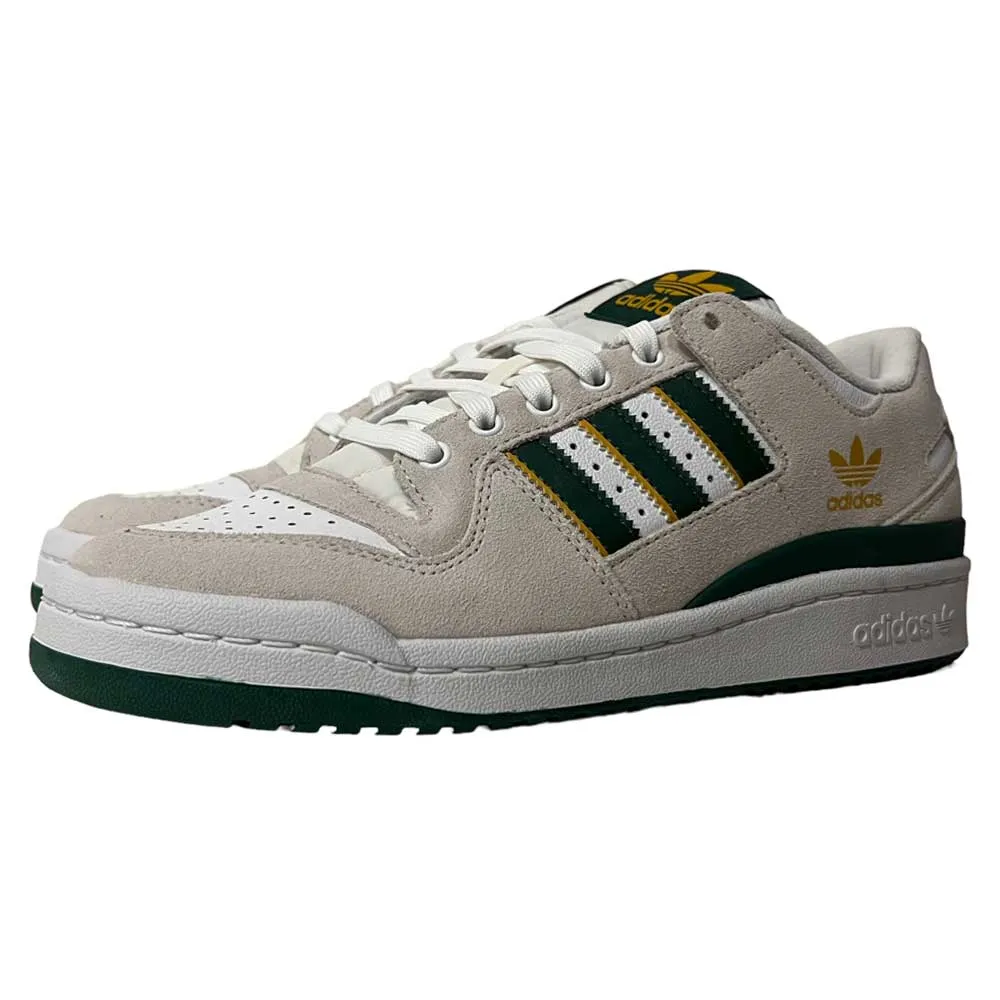 Forum 84 White Dark Green Yellow Adida Suede Leather Shoes