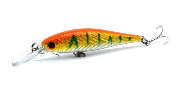 free shipping 8 colors 10 cm  9.4 g Fishing Lure Minnow Hard Bait with 2 Fishing Hooks Fishing Tackle Lure 3D Eyes