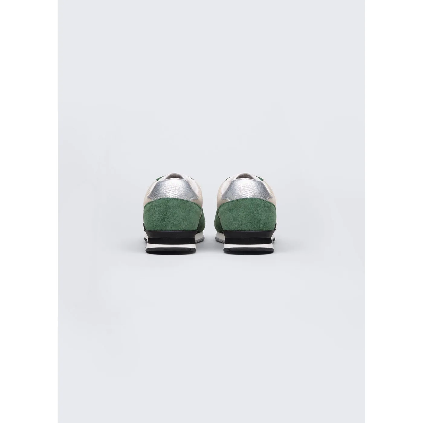 Fursac - Sneakers En Daim Et Nylon - Vert Bouteille