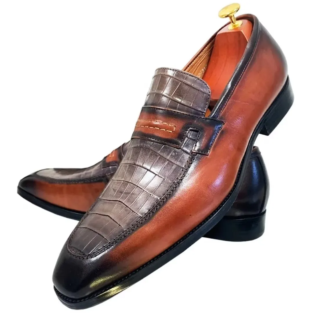 GentLuxe Genuine Leather Sophisticated Square Toe Dress Shoes