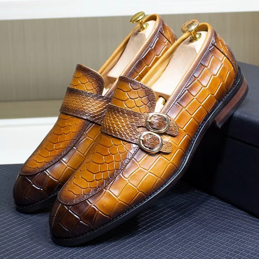 Genuine Leather Elegant CrocFormal Classic Brogues