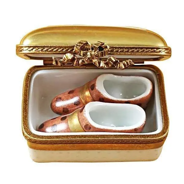 Gold box with Shoes limoges box