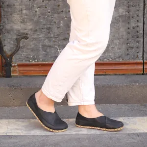 Handmade Barefoot Loafers for Women Black