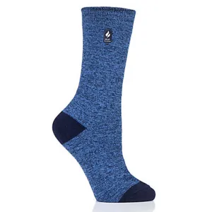 HEATHOLDERS BRENDA ULTRA LITE CREW SOCKS NAVY - WOMENS