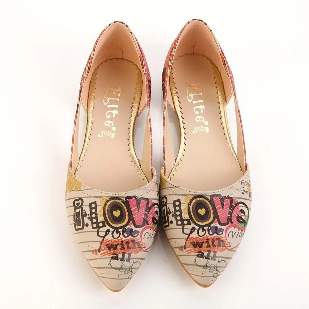 I Love You Ballerinas Shoes OMR7005