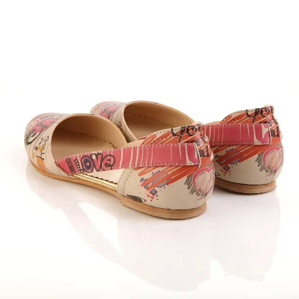 I Love You Ballerinas Shoes OMR7005