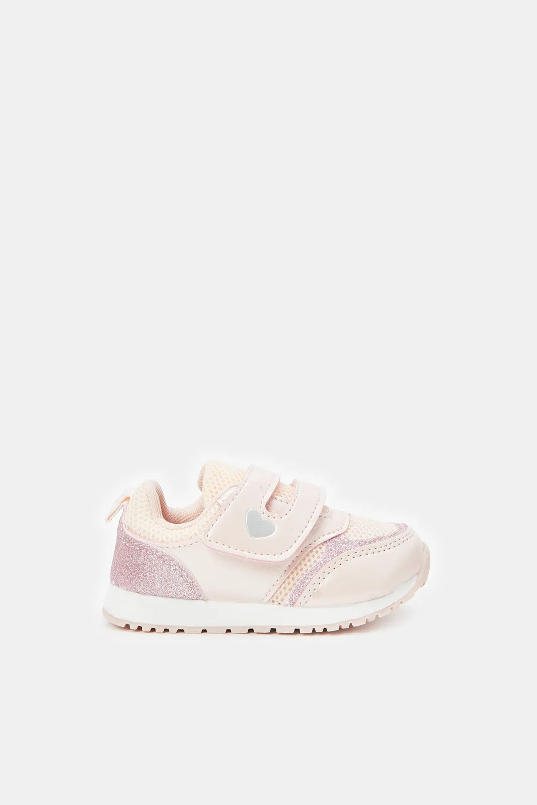 Infant Girls Pink Embellished Slim Runner