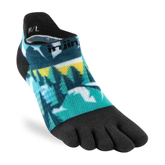 Injinji SPECTRUM Run Womens Lightweight No-Show Running Socks