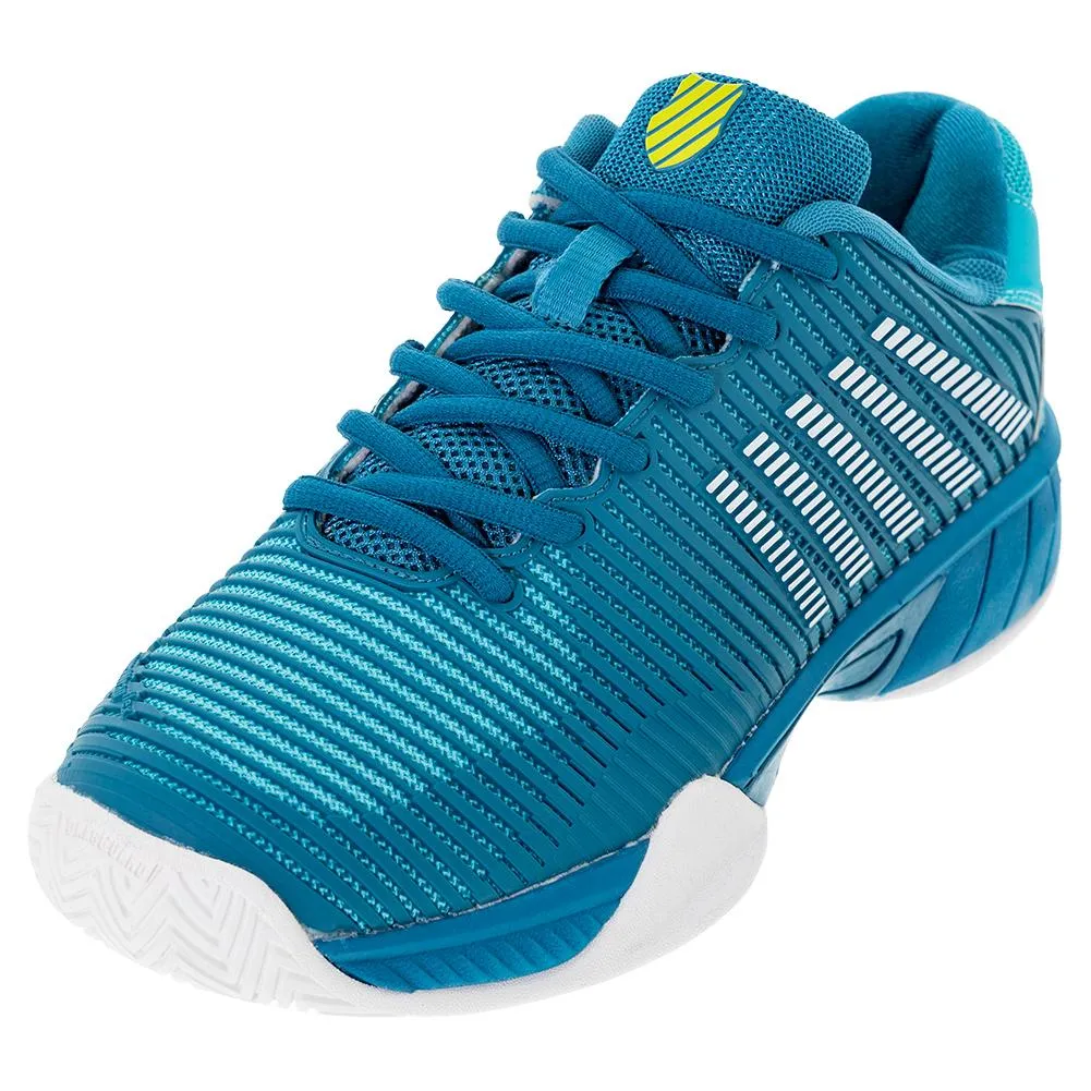 Juniors` Hypercourt Express 2 Tennis Shoes Celestial and Scuba Blue