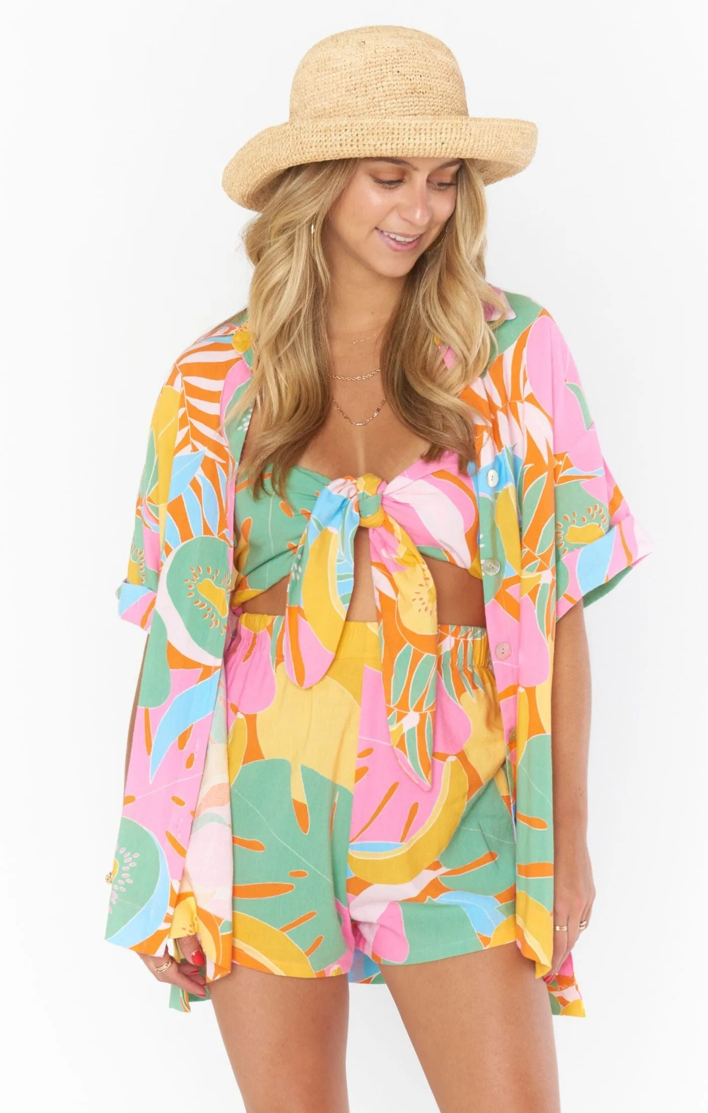 Kenny Tie Top | Tropical Fruit