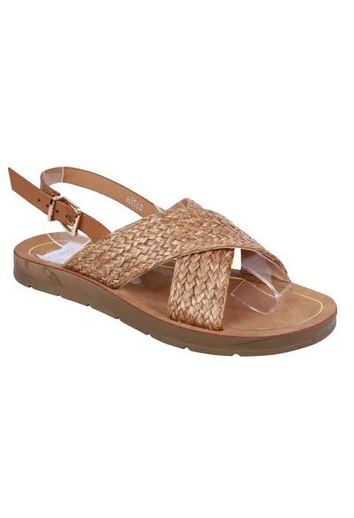 Lightweight Low Wedge Taupe Sandal