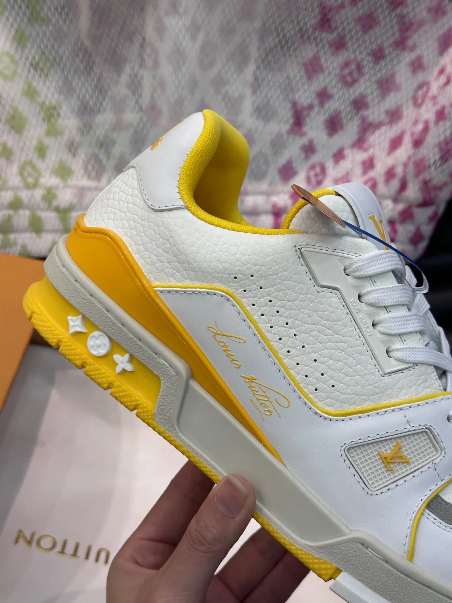 LUV Women's Yellow and White Trainer  Sneakers-097