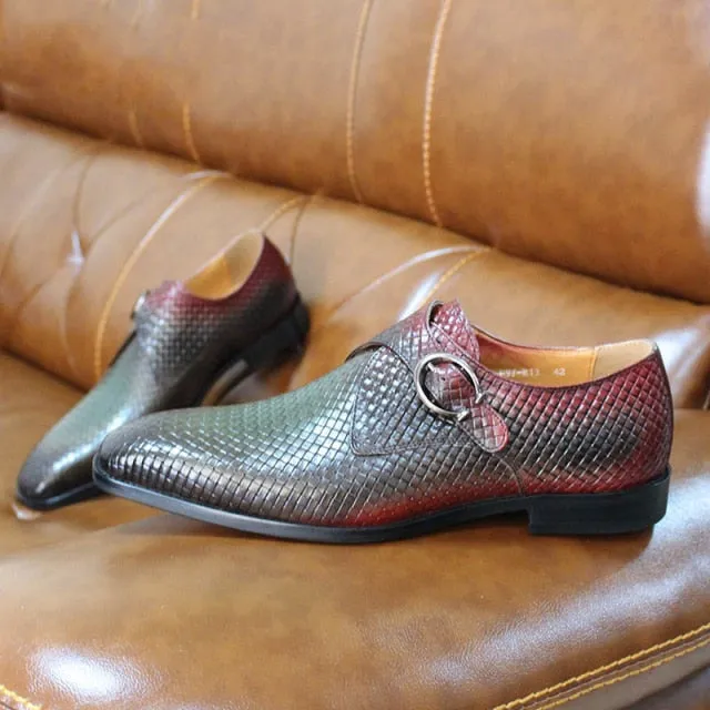 Luxury Exotic Texture Slip-On Dress Shoes