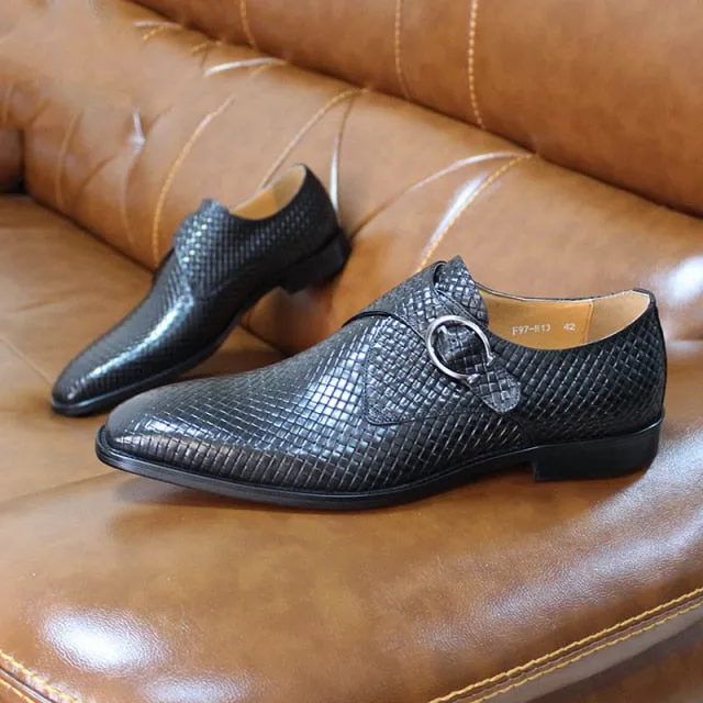 Luxury Exotic Texture Slip-On Dress Shoes