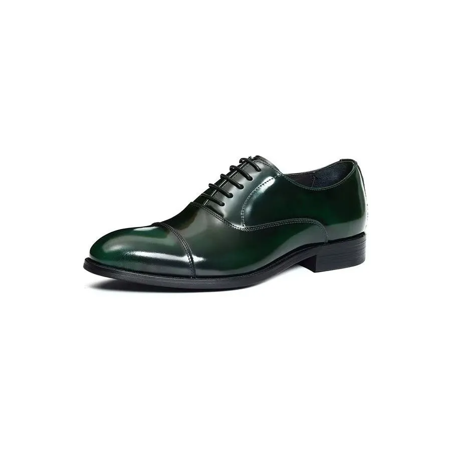 Luxury Leather Round Toe Oxford Dress Shoes