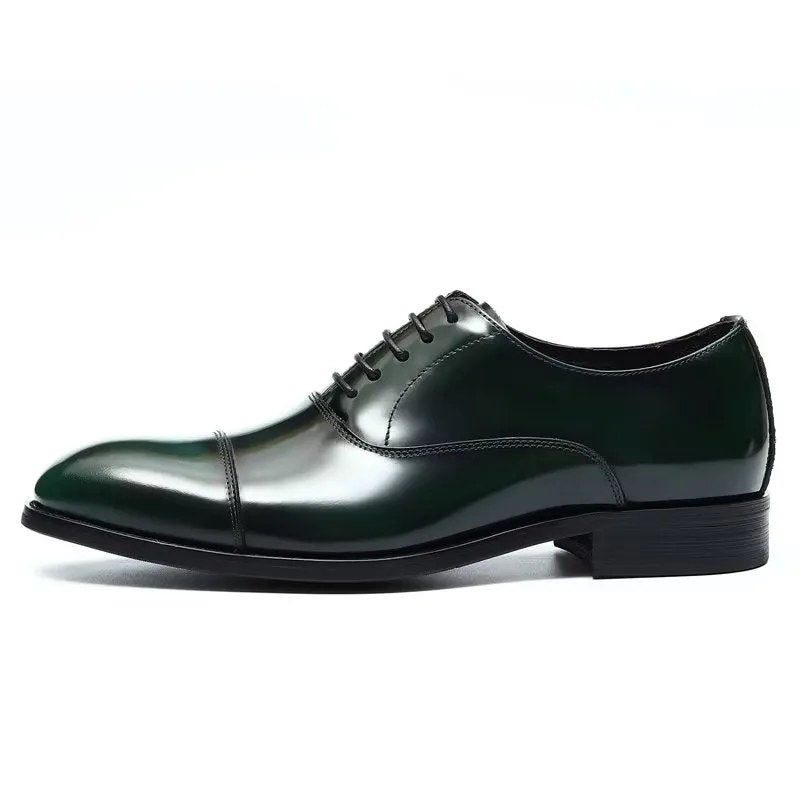 Luxury Leather Round Toe Oxford Dress Shoes